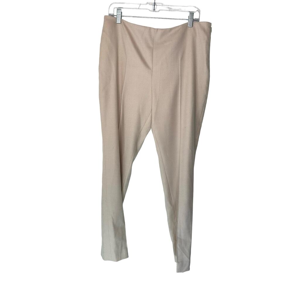 Akris Beige Office Work Career Wool Blend Straight Legβ Dress Pants Size 12